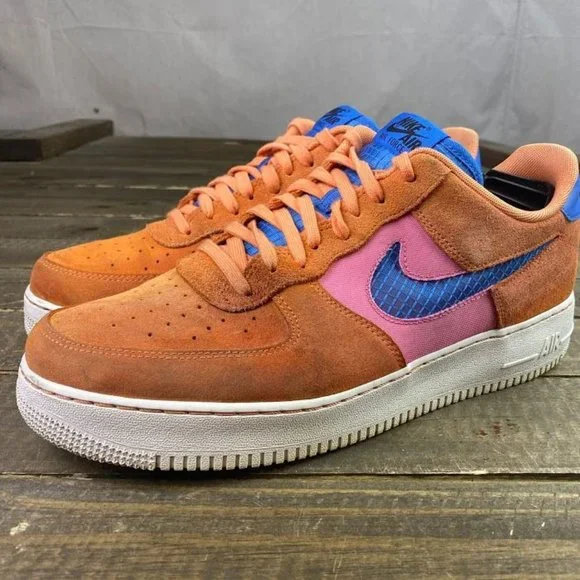 Nike Air Force 1 '07 LV8 Men's Size 13 CW7300 800 Orange Trance AF1 Sneakers - Picture 9 of 13